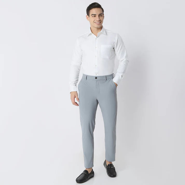 FluidX Pants - Wrinkle Free 4-Way Stretch made With exclusive CIEM- Mid Rise Ankle Length